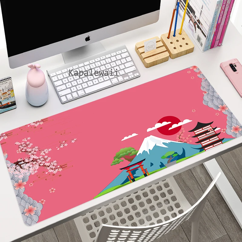 cherry blossom mouse pad computer laptop anime keyboard mouse mat large mousepad keyboards gamers decoracion desk mat for csgo free global shipping
