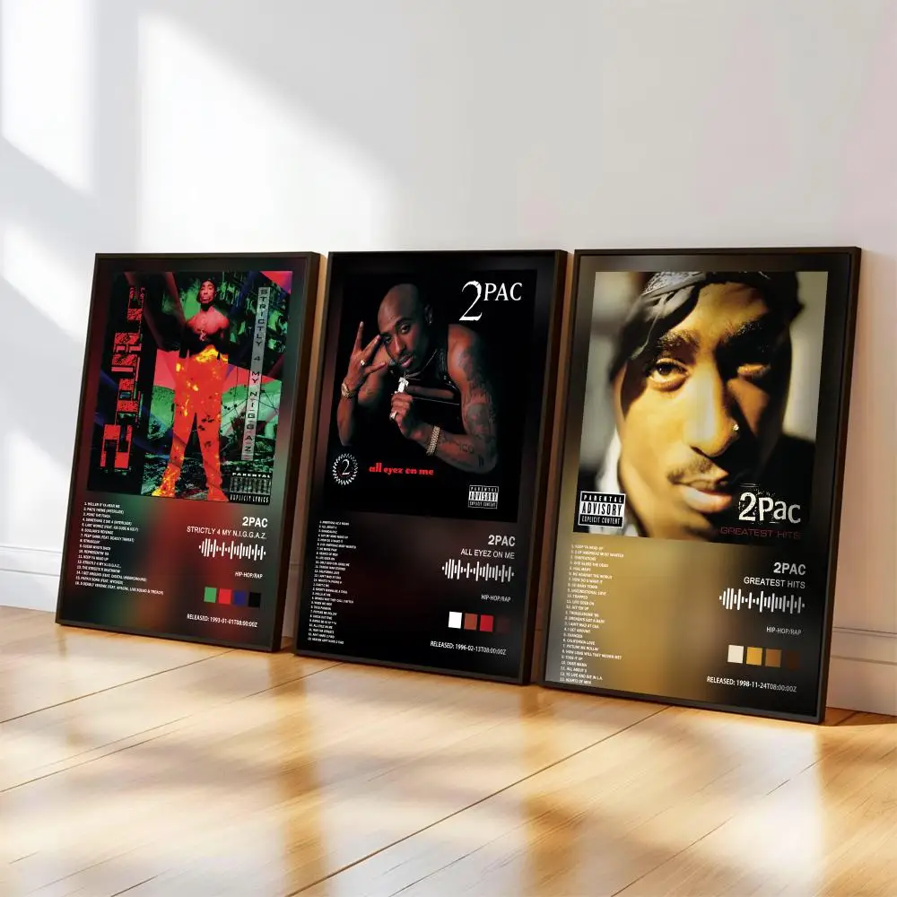 Постер с изображением Тупака Шакура (2Pac), музыкальный постер с песнями, рэп, водонепроницаемая бумажная наклейка для гостиной, декор для дома (art.: 3920d800d2016) - 3920d800d2016