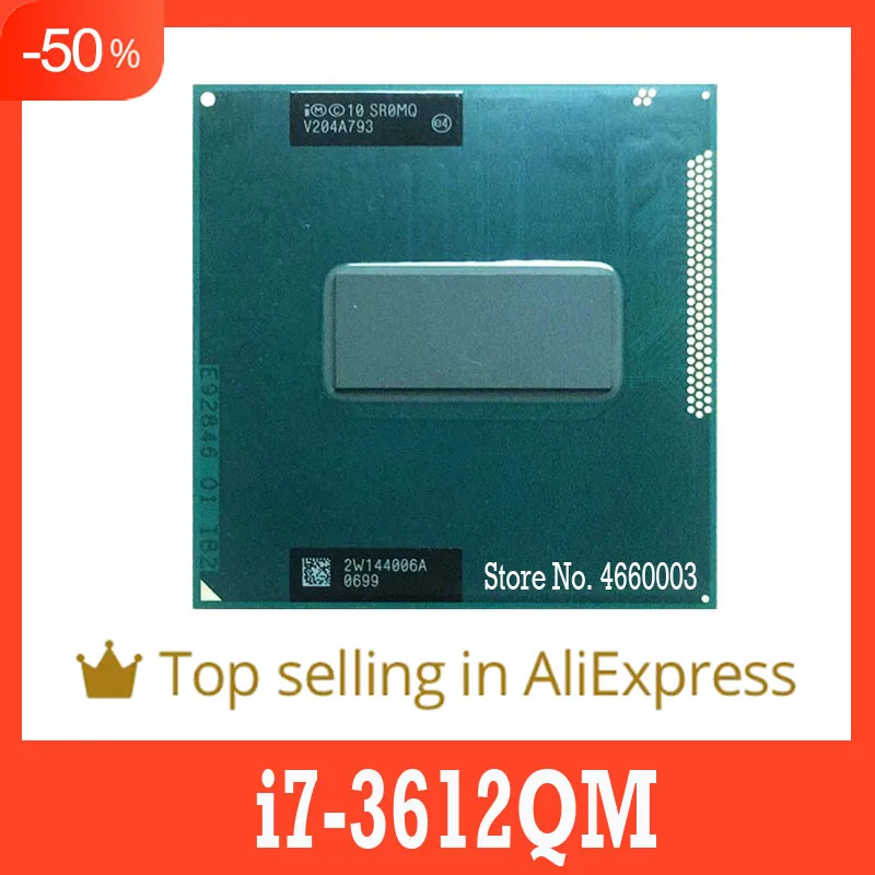 Скидка 40% оригинальный четырехъядерный восьмипоточный процессор i7 3612QM SR0MQ 2 1 ГГц