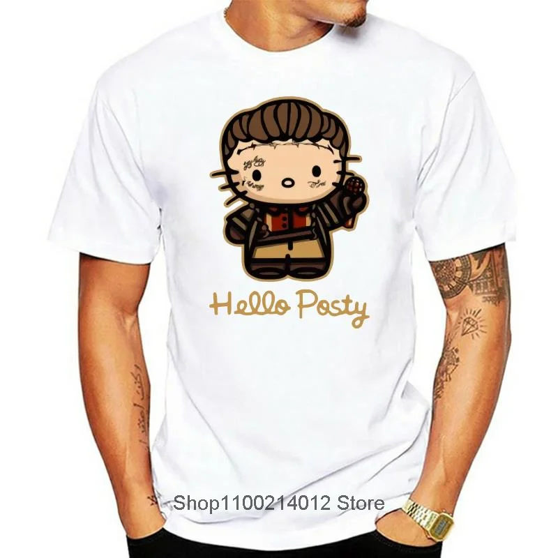 

2019 модная мужская футболка Post Malone Hello posty