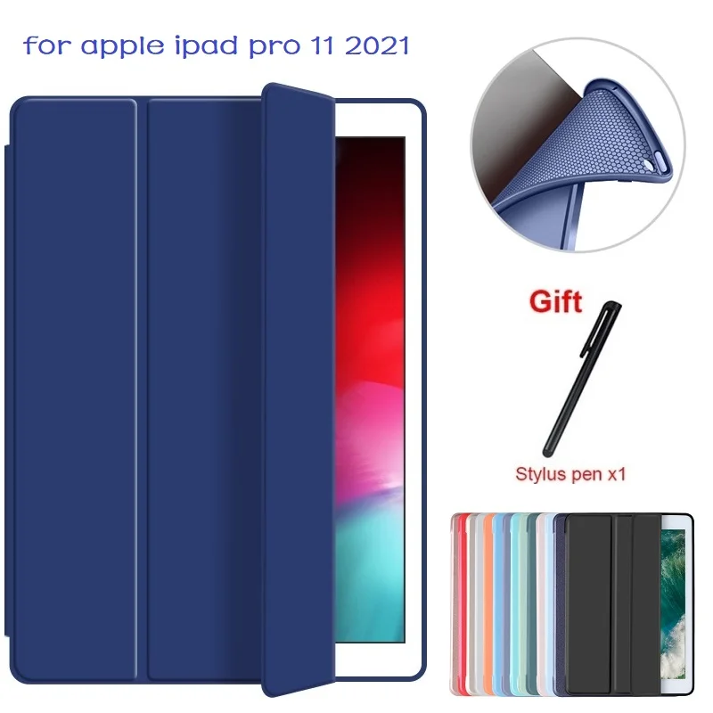 

Магнитный складной чехол для 2021 IPad Pro 11, кожаный флип-чехол, смарт-чехол с автоматическим переходом в спящий режим и пробуждением для IPad Pro11 3-...