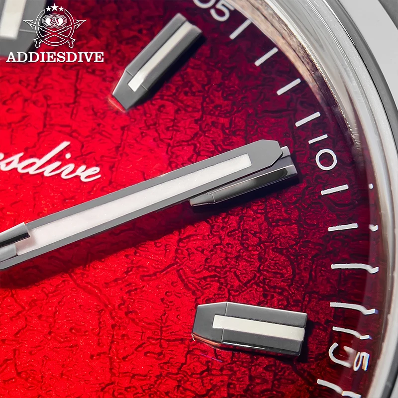 Фото ADDIESDIVE Новые мужские механические часы 39 мм с купольным стеклом, из нержавеющей стали, светящиеся, роскошные, водонепроницаемые до 100 м, автоматические часы №5