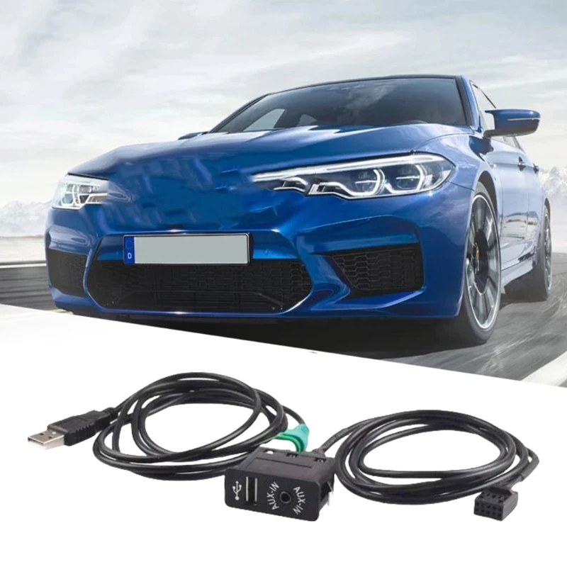 Разъем AUX in USB для адаптера E46 99-06 320ci 320cic 323ci 323cic с USB-проводом и кабелем