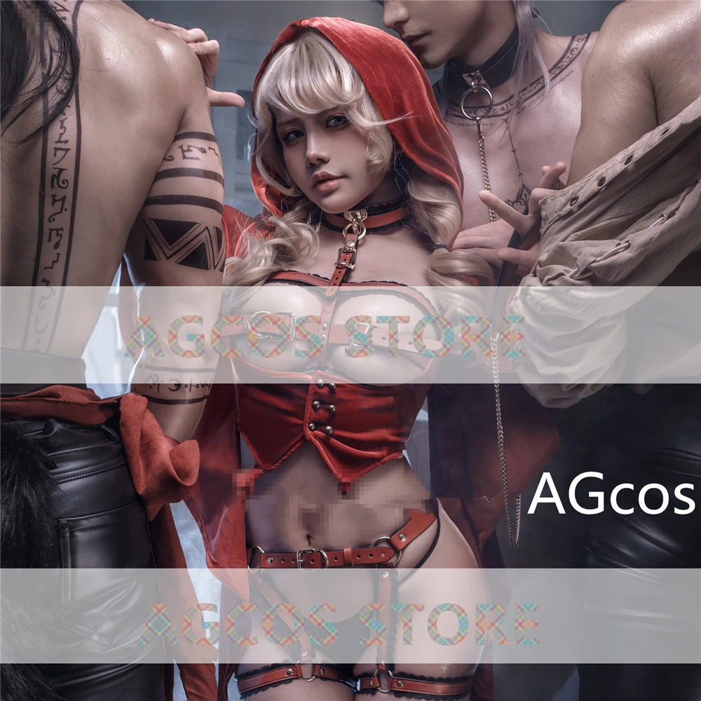 

AGCOS Original Design Riding Hood Cosplay Costume Woman Gothic Jumpsuits Lingerie Sexy Cosplay