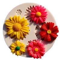 daisy wild chrysanthemum flower shape silicone mold baking mold fondant resin mould cake decorating tools