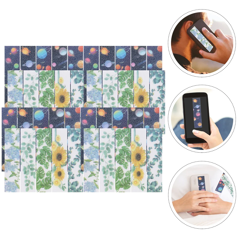 

50 Sheets Pressure Relief Sticker Small Calm Phone Toy Delicate Strip Stickers Office Supply Compact Poster