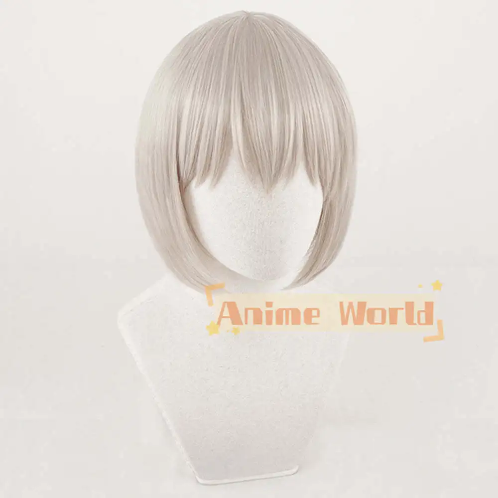 Взгляд! Серый парик для косплея Aoba Moca