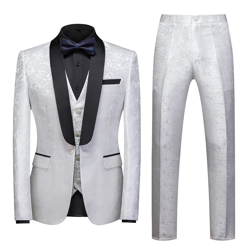 

New men's Work, Business, Casual Suit three-piece Wedding Groom Dress Menswear