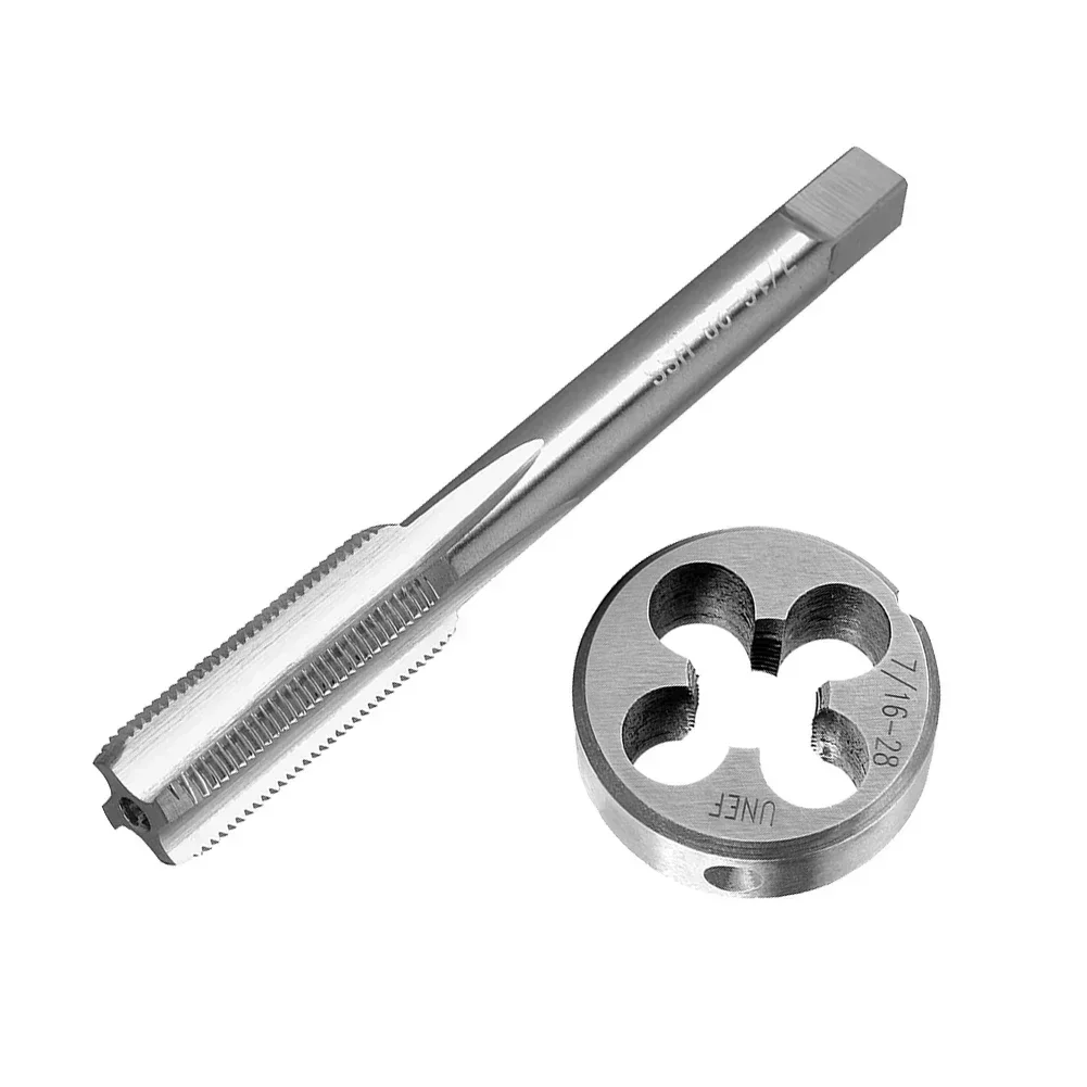 2 шт./компл. метчик для металлообработки + ручные метчики 7/16 &quot-28 UN по часовой