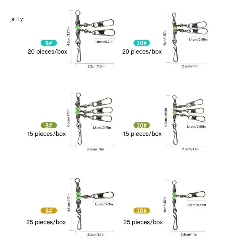 Светящийся соединитель для вертлюгов рыбалки вращающийся морской