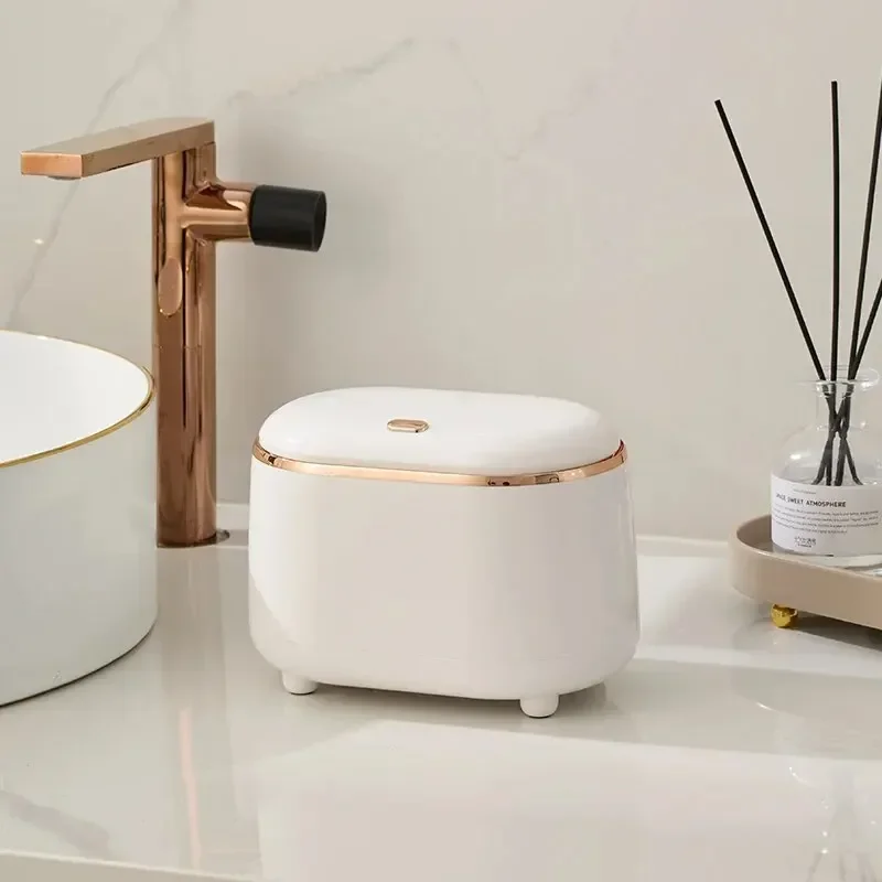 Beishan Небольшой Настольный Мусорный Бак С Крышкой Роскошный Пластиковый Прессом