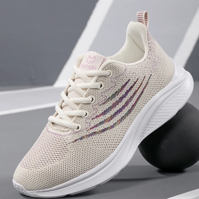 Big Size Woman Sports Sneakers Trail Running Casual Female Mesh Upper Breathable Soft Sole Marathon Jogging Track Training Shoes