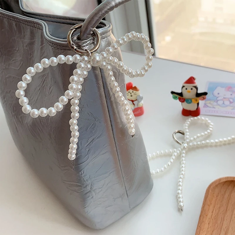 Модный жемчужный брелок с бантом кулон модный подвесной орнамент для ключей