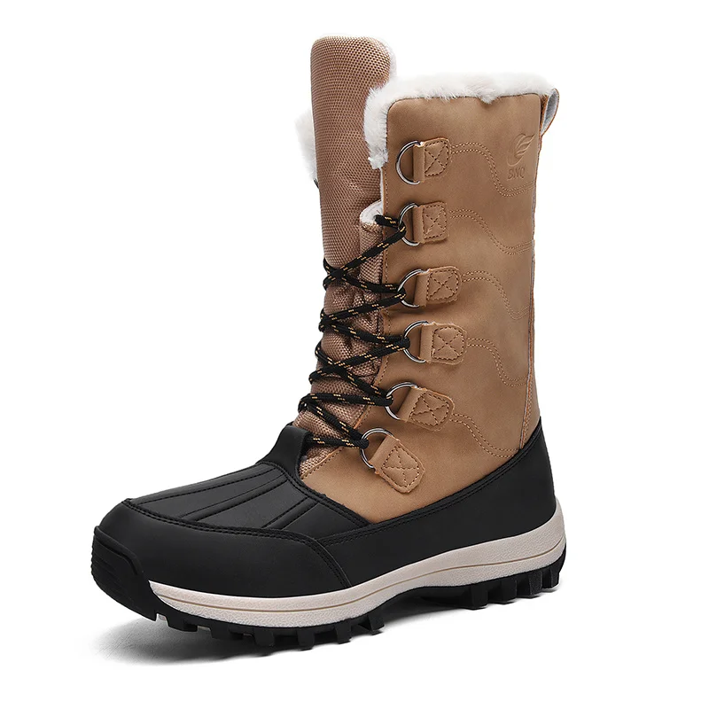 

2023 New Winter Men Warm Plush Fur Snow Boots Men Ankle Boot Quality Casual Motorcycle Boot Waterproof Men's Boots Big Size 47
