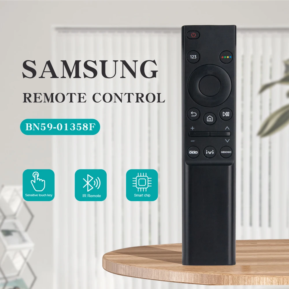 BN59-01358F IR TV пульт дистанционного управления для Samsung российского рынка QLED Smart Series с кнопкой IVI Okko Megogo