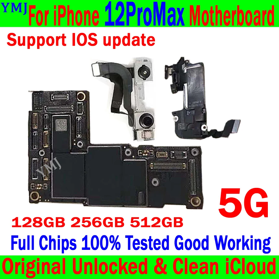 

Материнская плата IPhone 12 Pro Max, 100% ГБ, 128 ГБ, 256 ГБ, 512 ГБ