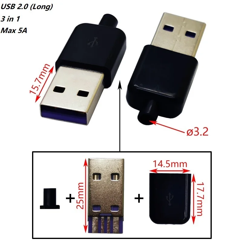 

USB 2.0 разъем 3 в 1
