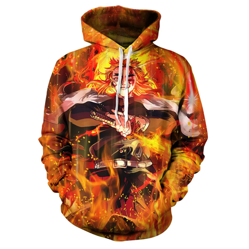 

Demon Slayer Anime Hoodies For Men Kimetsu no yaiba Manga Sudaderas Cosplay Sweatshirts Ropa Hombre Moletom Streetwear Clothing