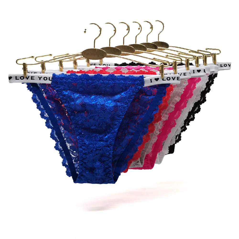 

6Pcs/Lot Sexy Lace Women's Panties Low-Rise Ladies Briefs Hollow Out Female Underpants Sexy Underwear New Lingerie