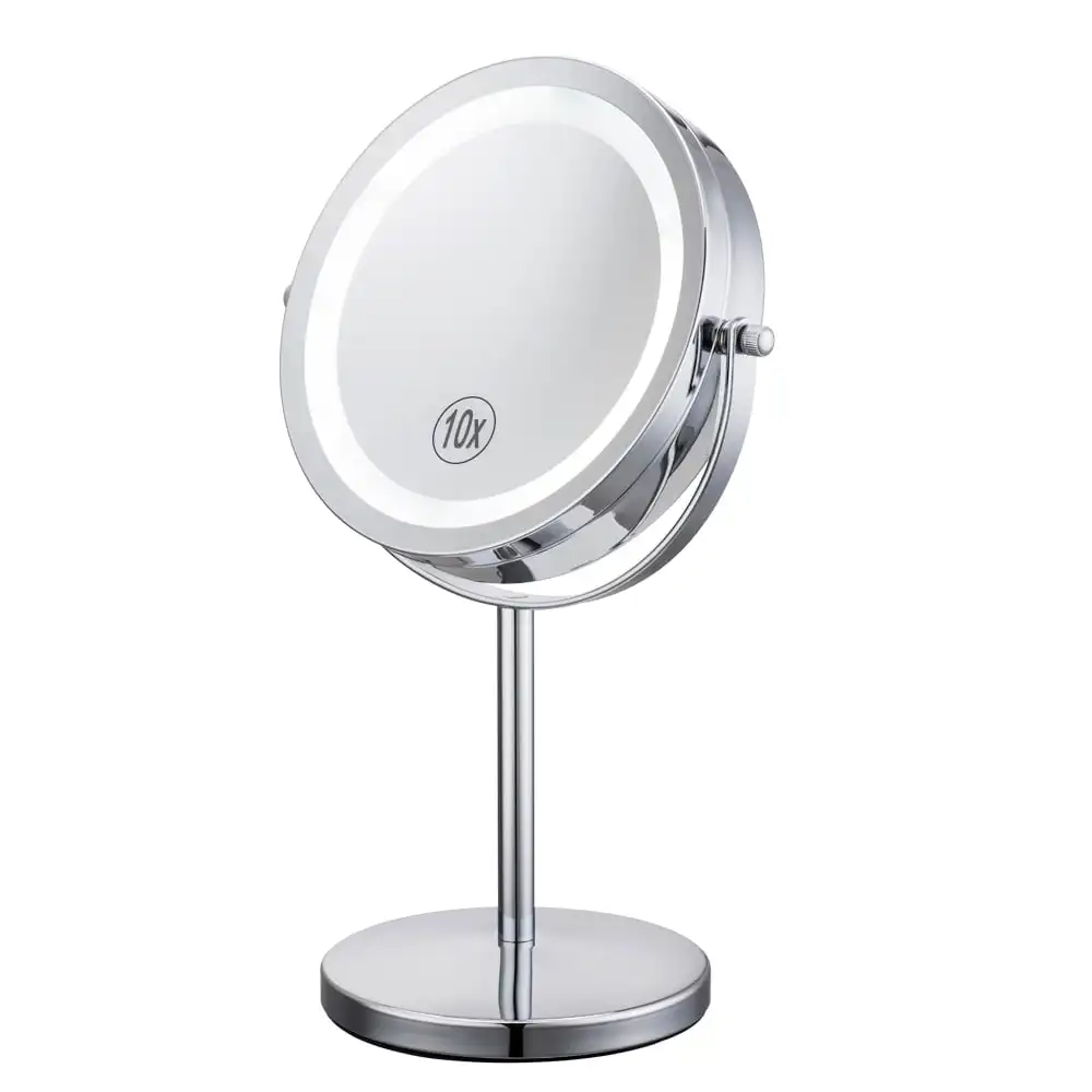 

Lighted Makeup Mirror, 1x/10x Magnifying Vanity Mirror with Lights, Chrome