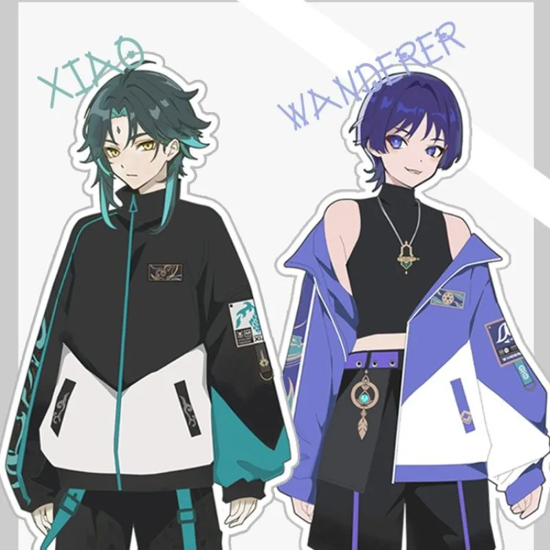 

Аниме enshin Impac Xiao Balladeer Косплей Харадзюку Пальто повседневные толстовки Свитшот Весна Осенняя Свободная куртка унисекс