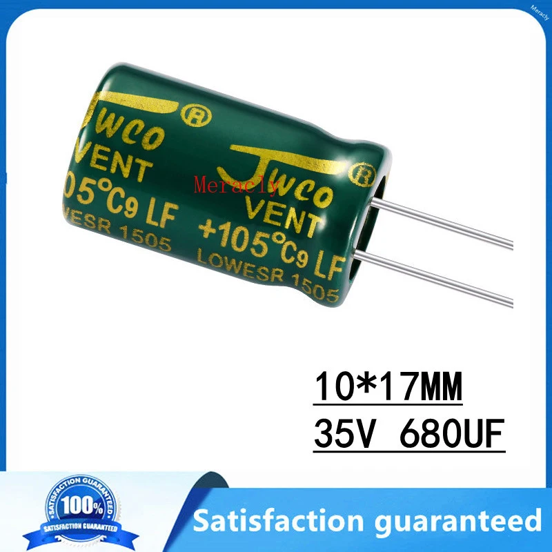 

5 шт., электролитический конденсатор высокого сопротивления 35 В 680 мкФ 20%