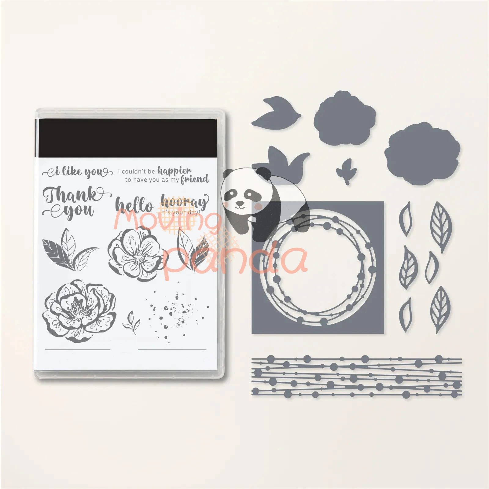 

2023 New Flowers Thank You Clear Stamps And Dies For DIY Dies Scrapbook Embodying Handmade Decorative Craft Cut Dies