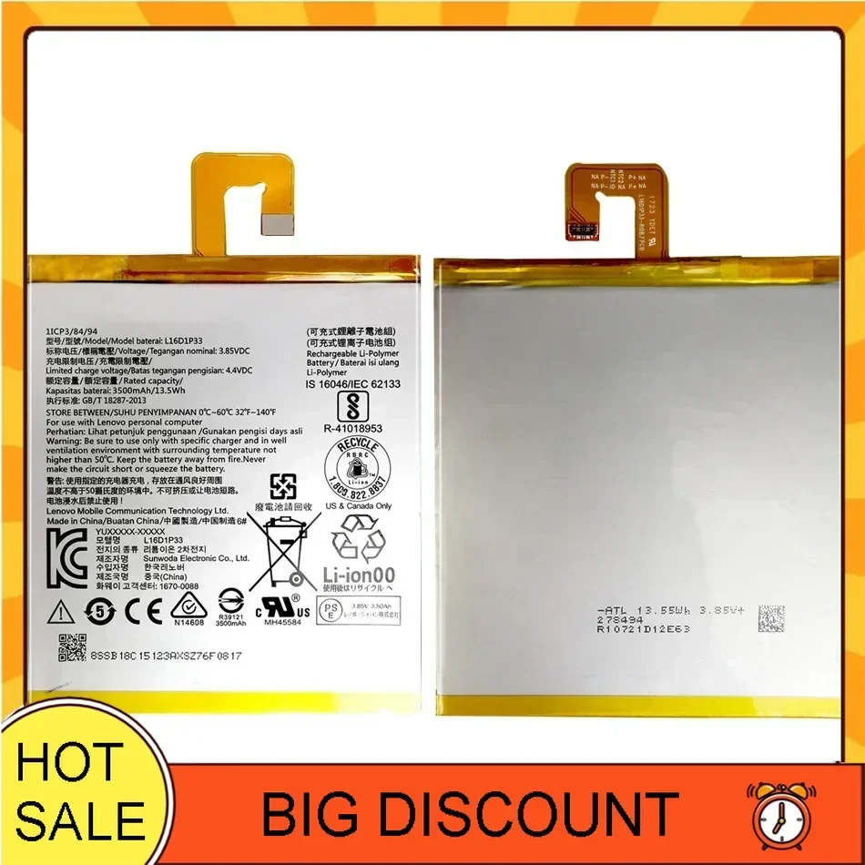 L16D1P33 3500 мАч Сменный высококачественный аккумулятор для мобильного телефона Lenovo