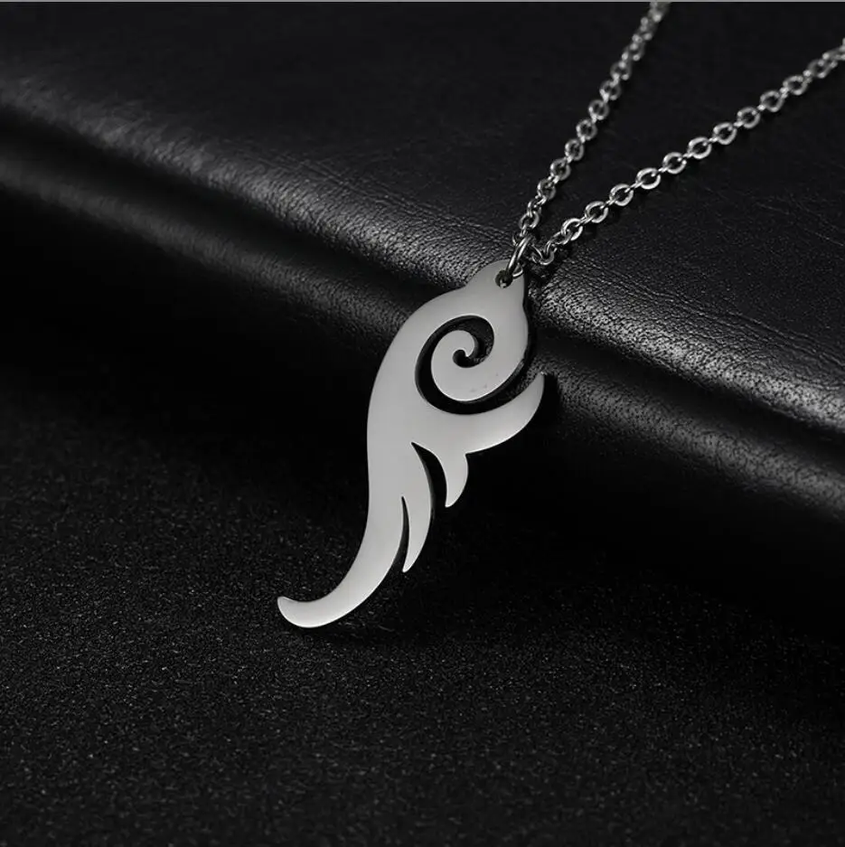 

1PC Stainless Steel Necklaces Hollow Wings Fashion Pendants Chain Choker Charm Necklace For Women Jewelry Party Girls F1553
