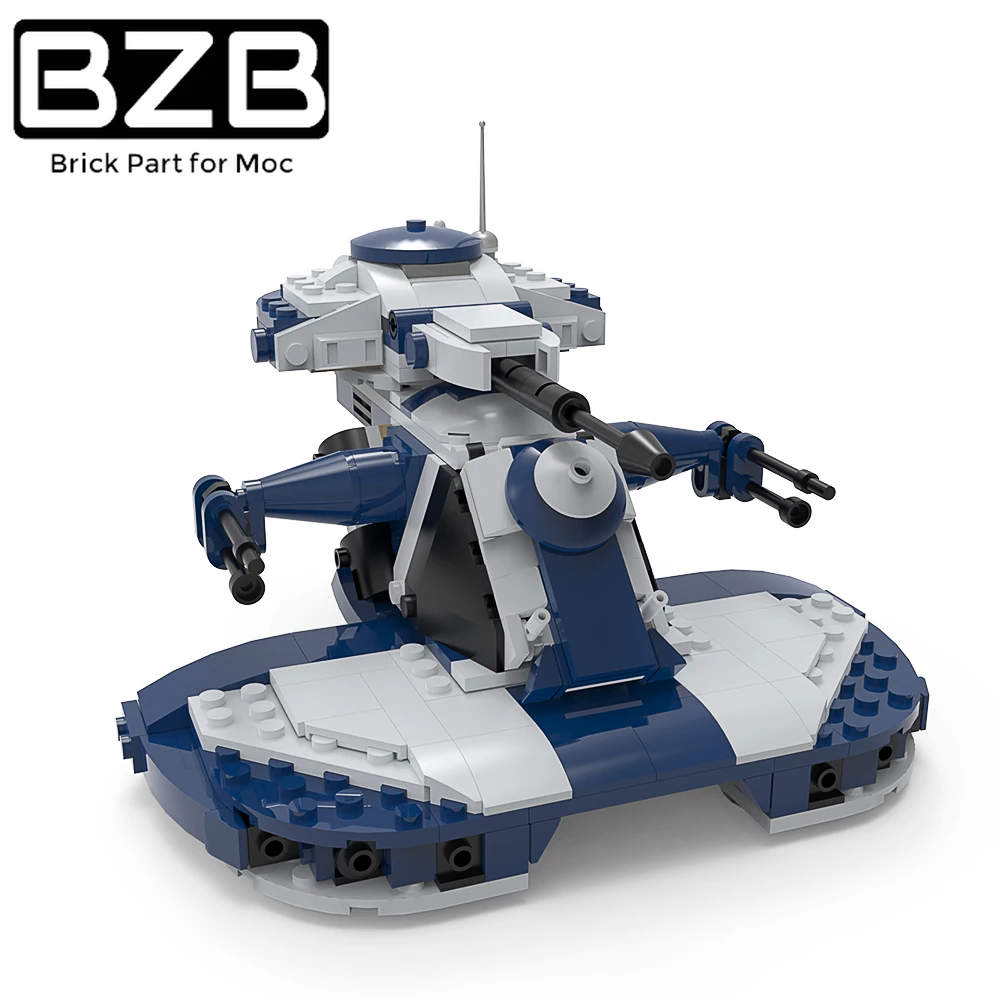 BZB MOC 75283 AAT Tank Building Block Set Space Wars Armored Assault Vehicle Bricks Creative Assemble Toy Children Birthday Gift