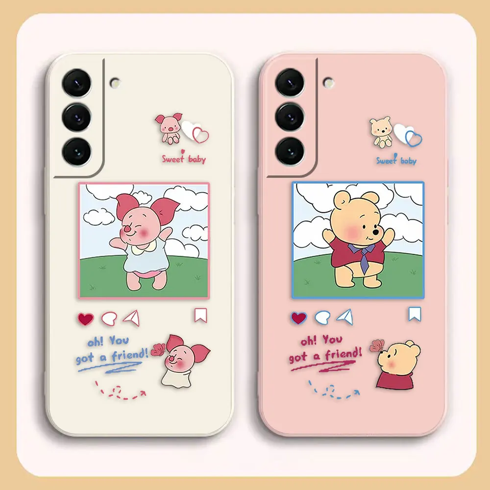 

Anime Winnie the Pooh Piglet Case For Samsung S23 S22 S21 S20 FE S11 S11E S10 S10E S9 S30 Ultra Plus 4G 5G Case Funda Shell Capa