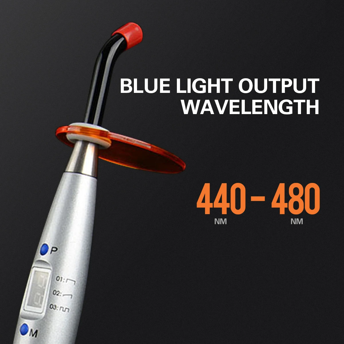 LED Dental Photopolymerizer Cordless Curing Lamp 5W≥1200mw/c㎡ Blue-ray Light Dentistry Filling Tooth Material Solidify Tools
