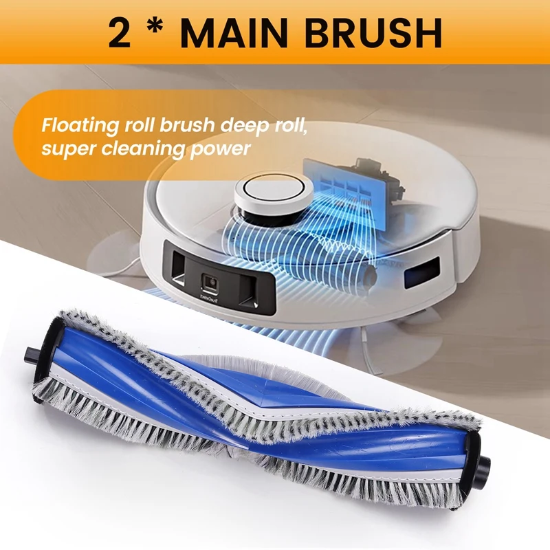 Для робота-пылесоса Yeedi C12 PRO PLUS запасная часть основной ролик боковая щетка