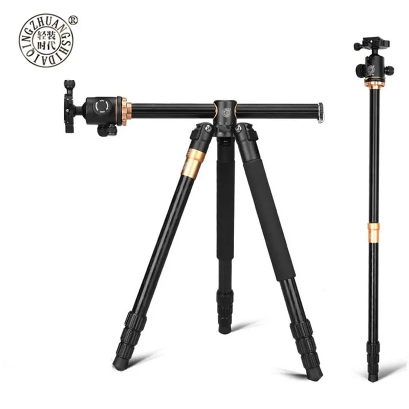 Портативный штатив QZSD Q999H, профессиональный компактный дорожный Трипод горизонтальной системы для зеркальных и однообъективных камер Canon, Nikon, Sony