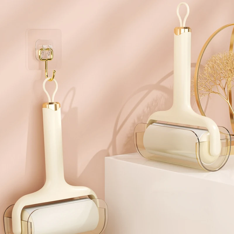 13*6*21cm Tearable Roll Paper Hair Sticky Roller Dust Pet Remover Brush Clothes Carpet Cleaning Replaceable Core