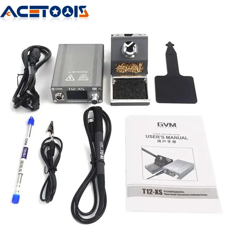 GVM T12-XS Интеллектуальная сварочная станция с контролем температуры PID и цифровым