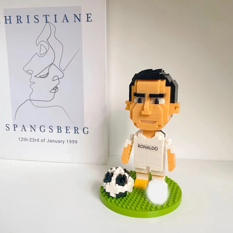 Фото MOC World Football Players Series, набор строительных блоков, 3D фигурка, модель, микро-кирпич, сборка, игрушки для детей, подарки для взрослых №3