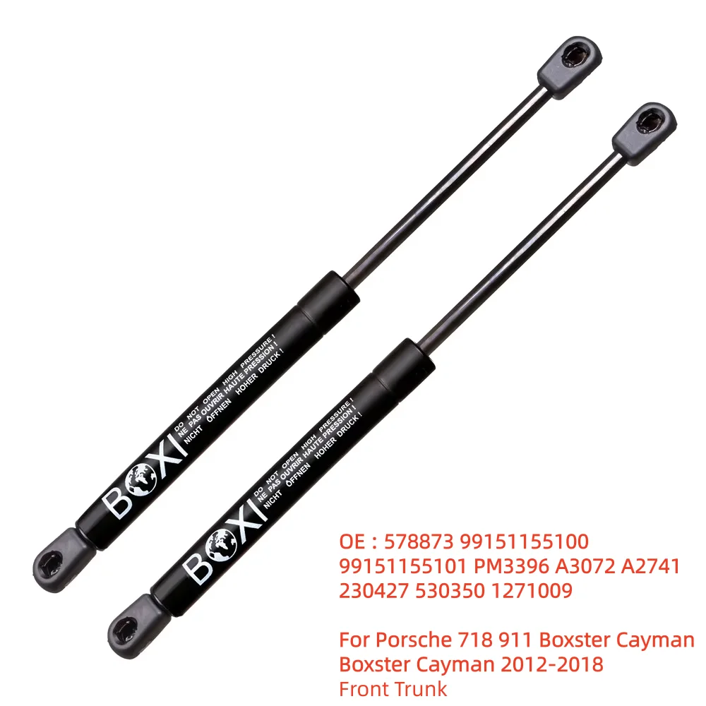 

BOXI 2 шт. передних амортизаторов багажника PM3396 99151155100 578873 для Porsche 718 911 Boxster Cayman 2012-2018