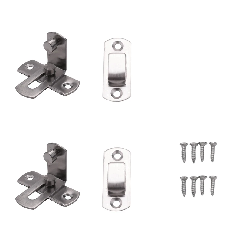 

2 Pcs 90 Degree Right Angle Door Latch Hasp Bending Latch Buckle Bolt Sliding Lock Barrel Bolt For Doors And Window