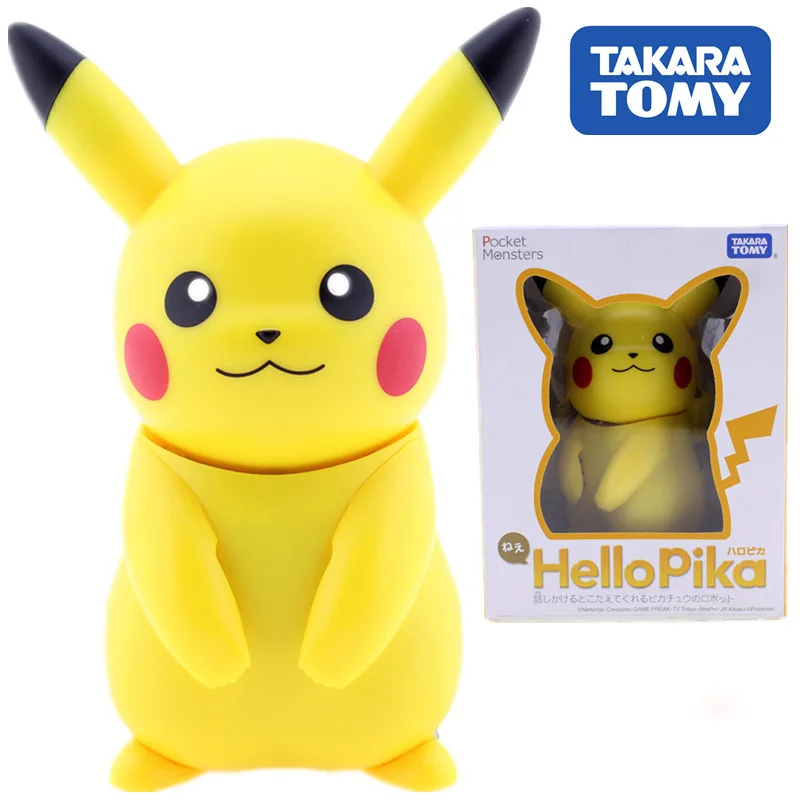 

8cm Pokemon Pikachu Model Action Figure Children Interactive Toys Electronic Pets Voice Control Pose TAKARA TOMY Genuine Gifts