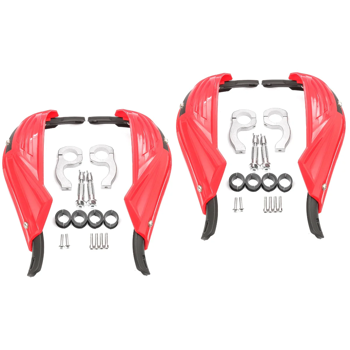 

2pcs One Pair 7/8 inch Motorcycle Hand Guards for Polaris ATV (Red)