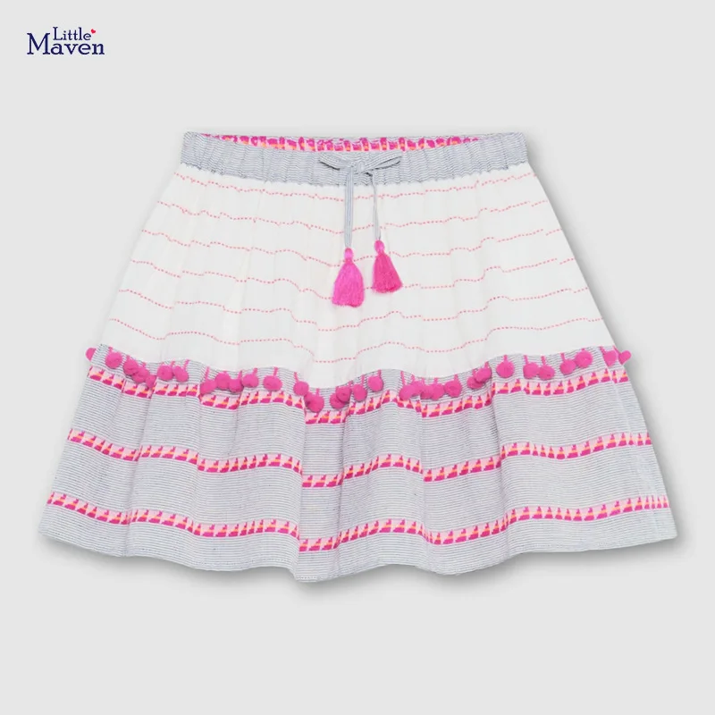 Детская юбка-пачка с цветочным принтом в стиле кэжуал |