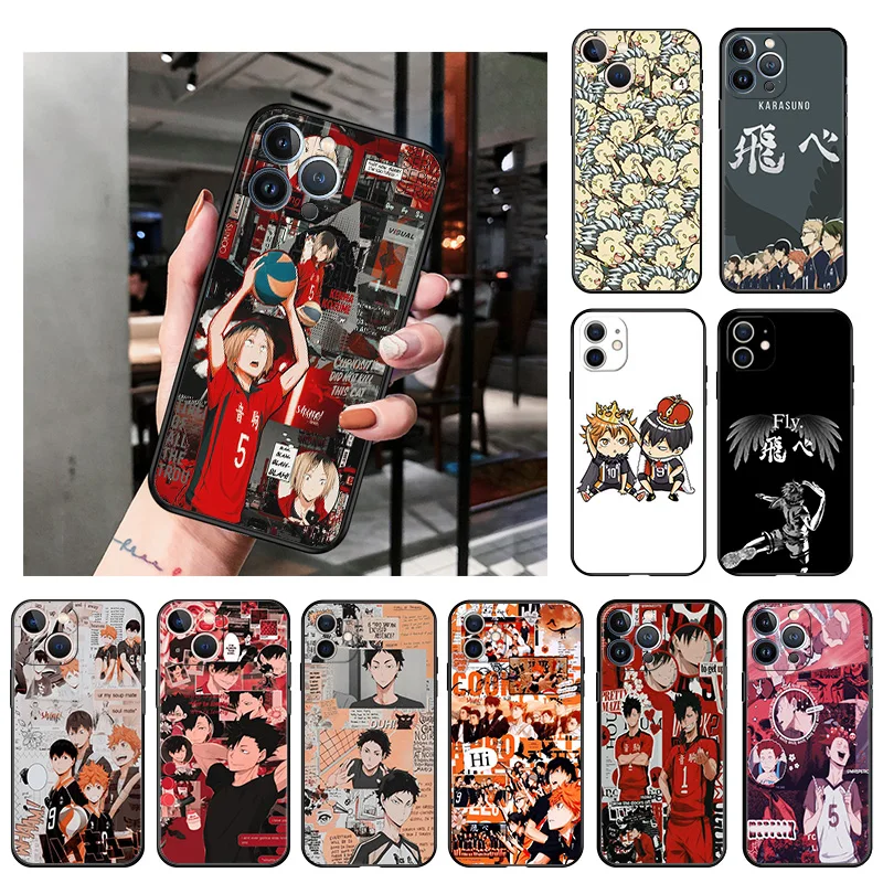 

Camera Protection Haikyuu Silicone Phone Case for iphone 14 13 11 12 Pro XS Max Mini XR SE 8 7 14 Plus X Anime Volleyball Cover