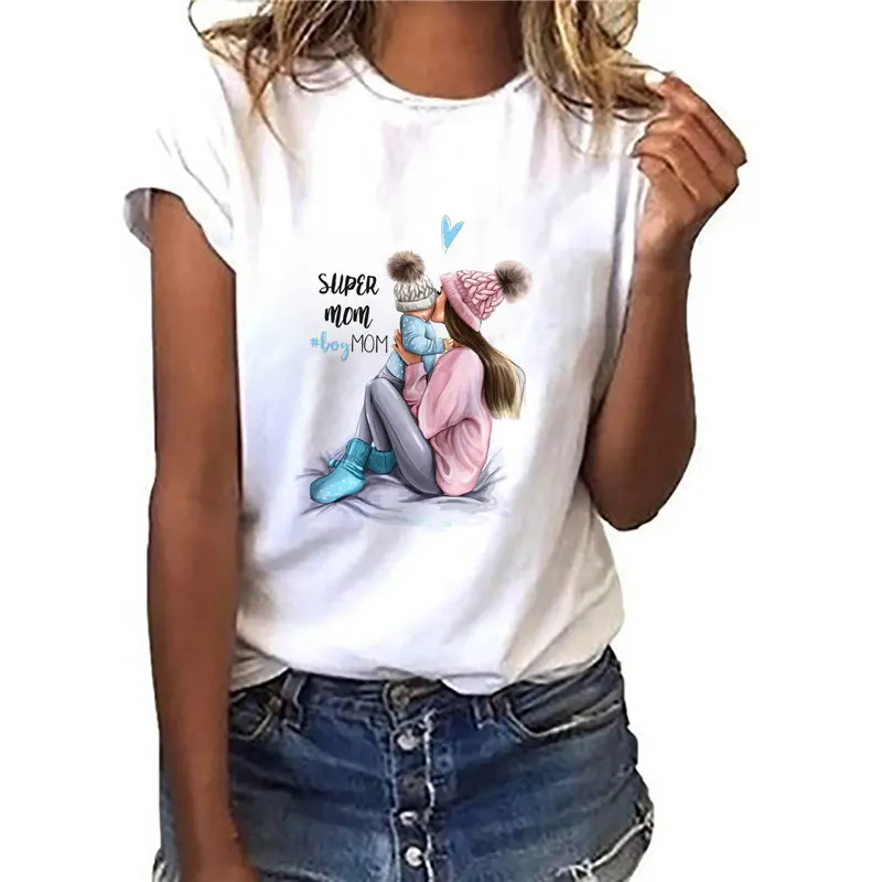 

Harajuku Tshirt 2021 New Summer Tshirt Retro Super Mama T Shirt Fashion Women's T-shirt Harajuku T-shirt Top