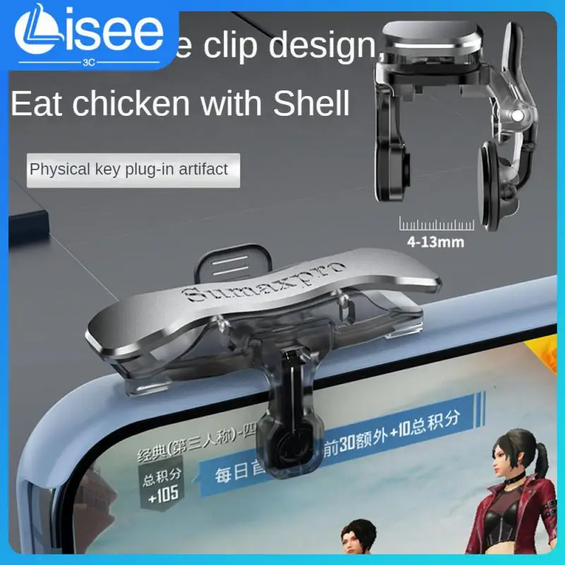 

Small Shooting Game Trigger Faster Shooting Electroplating Mobile Game Controller Back Clip Four-finger Linkage Shooter Joystick