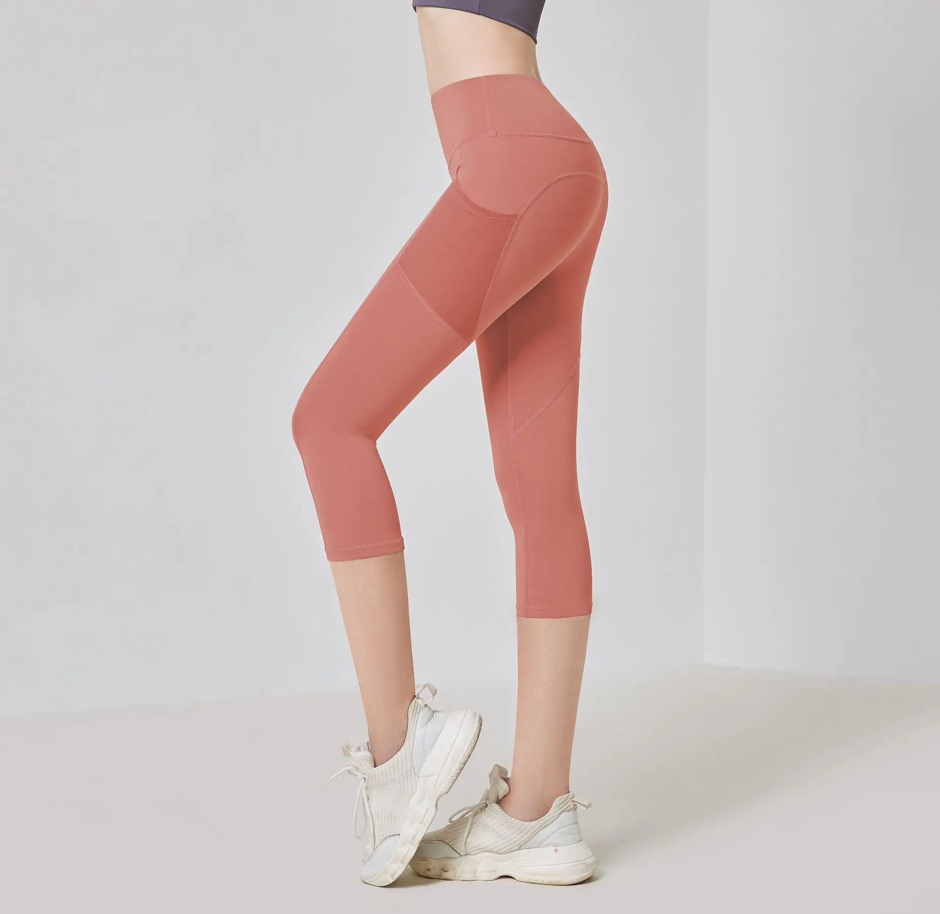 

High Waist Yoga Women Leggings Sport Elastic Fitness Tights Running Capri Pants Exercise Gym Clothes 122267WKA