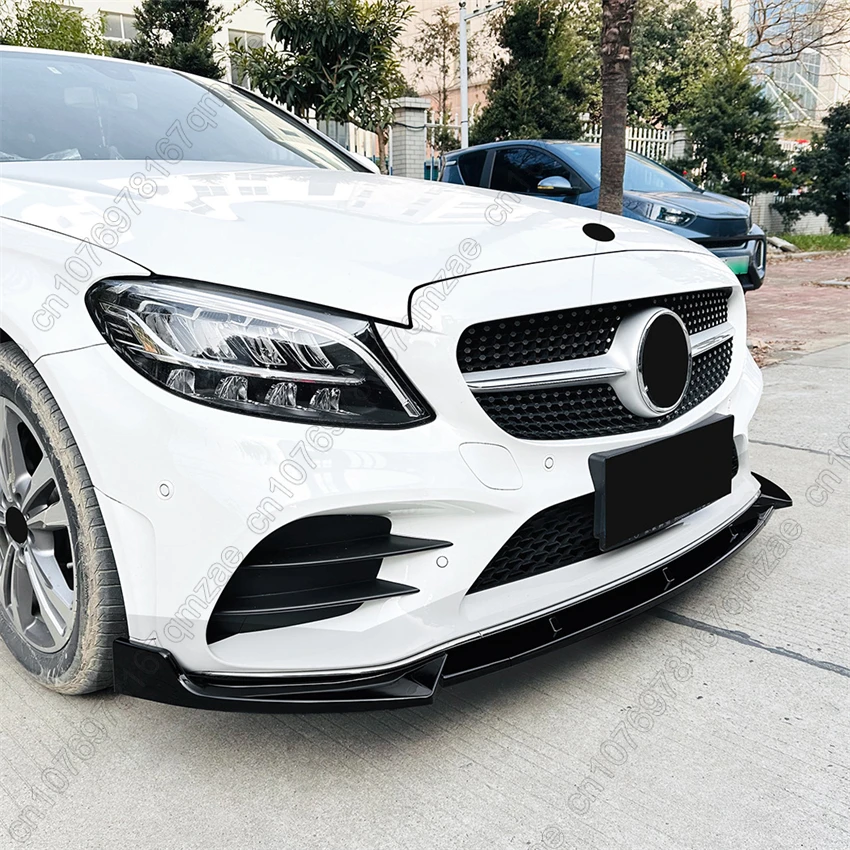 Спойлер на передний бампер для Mercedes W205 C205 S205 AMG 2019-2021 защита переднего бампера