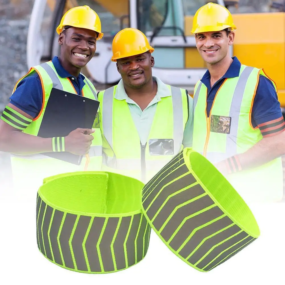 

Safety Reflective Sports Arm Bands Mark Wrist Visibility Belt Straps Band Cycling Night Running High Safety Tape Refl K7s5