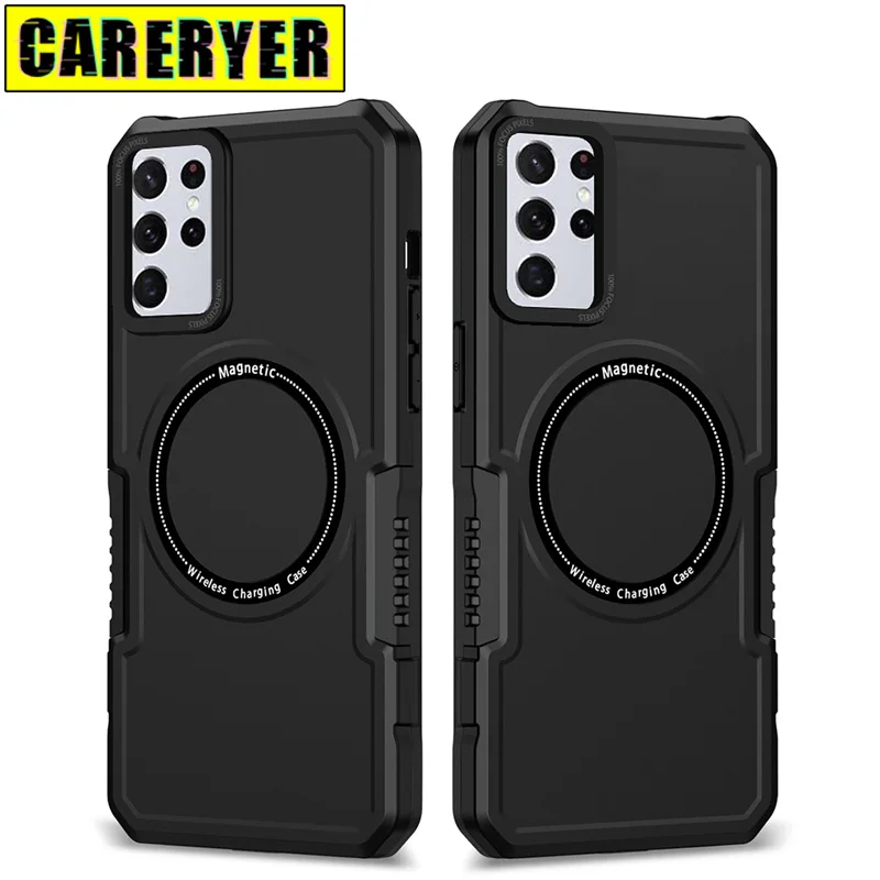 

For Samsung Galaxy S30 Ultra Plus Magnet Wireless Charging For Magsafe Case for Samsung S30Ultra S30Plus Shockproof Armor Cover