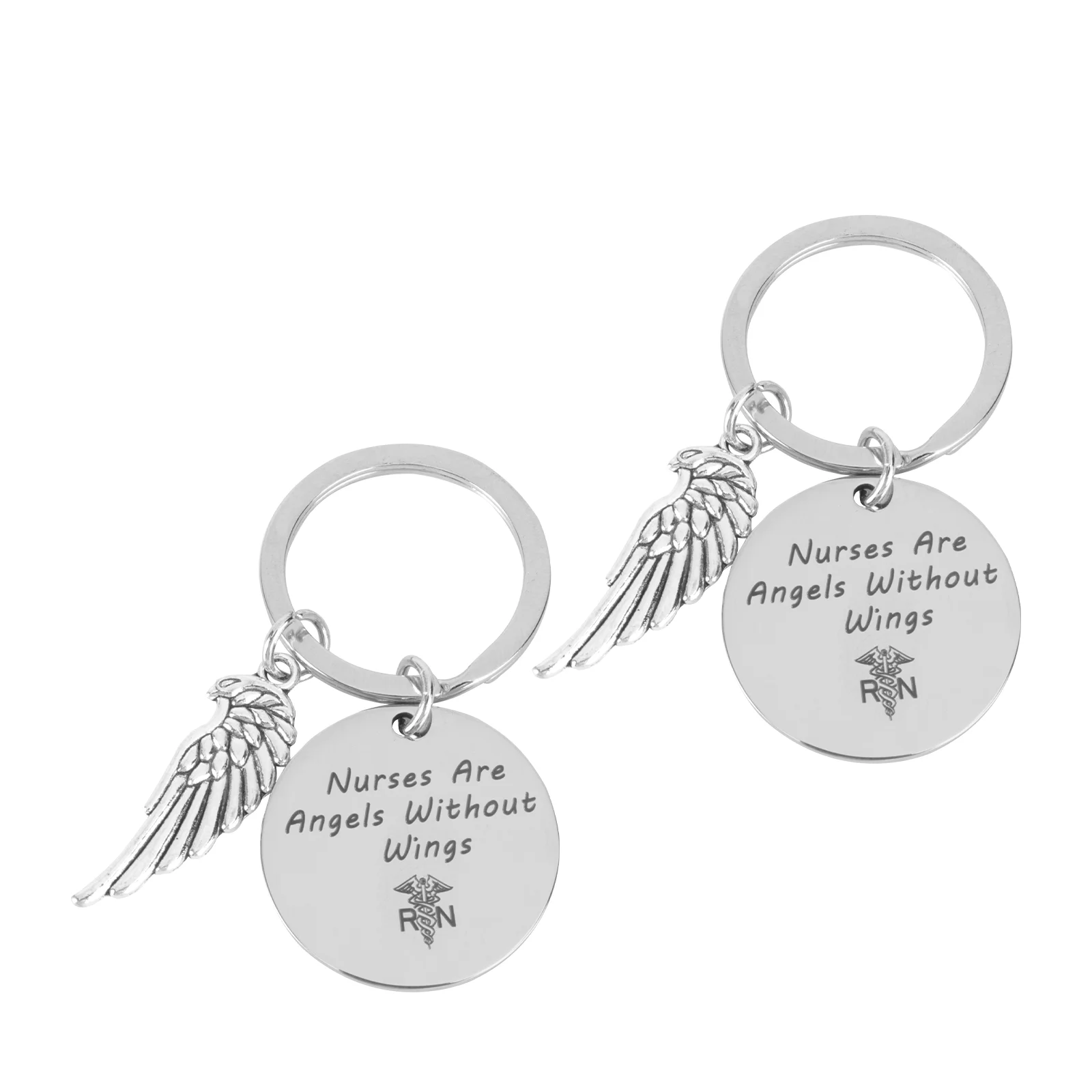 

Nurse Key Day Keychain Ring Chain Pendant Silver Household Accessories Holder Inspirational Best Friend Keyring Gift Decor